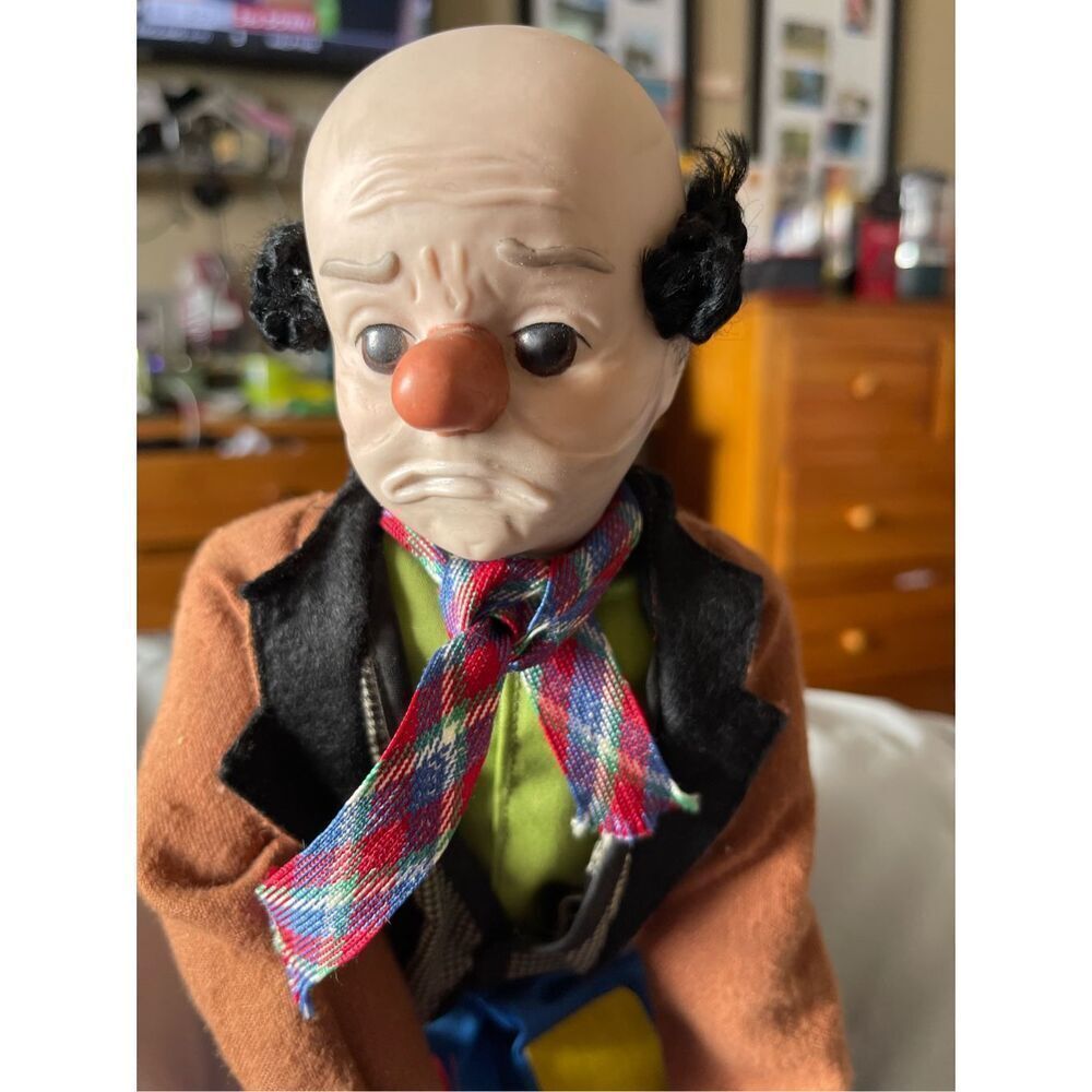1950s Baby Barry’s Emmett Kelly Willie The Clown Hobo Doll Action Figure 16” - Picture 13 of 13